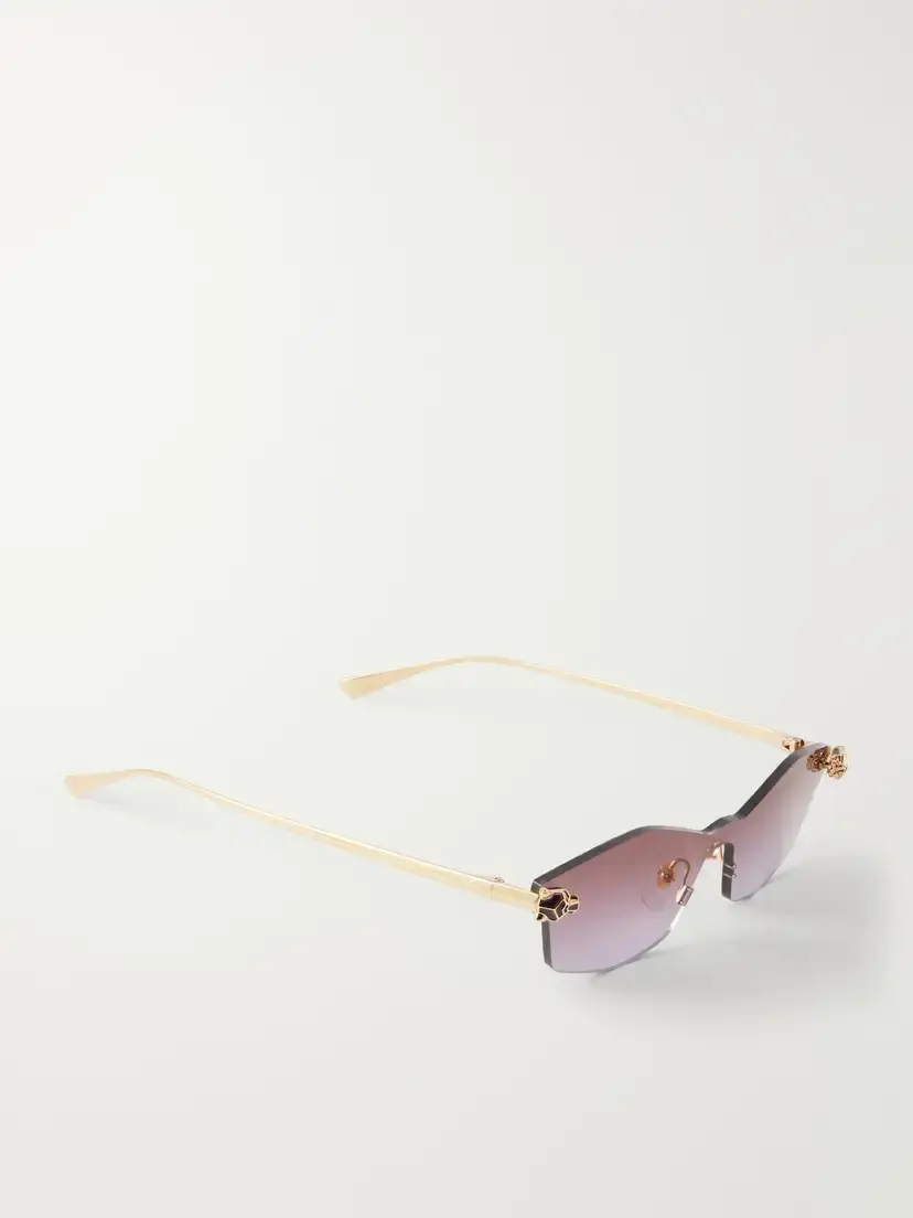 Cartier Eyewear Panthère De Cartier Rimless Gold-tone Metal Sunglasses | Thumbnail 3 Cartier Eyewear Panthère De Cartier Rimless Gold-tone Metal Sunglasses | Thumbnail 3