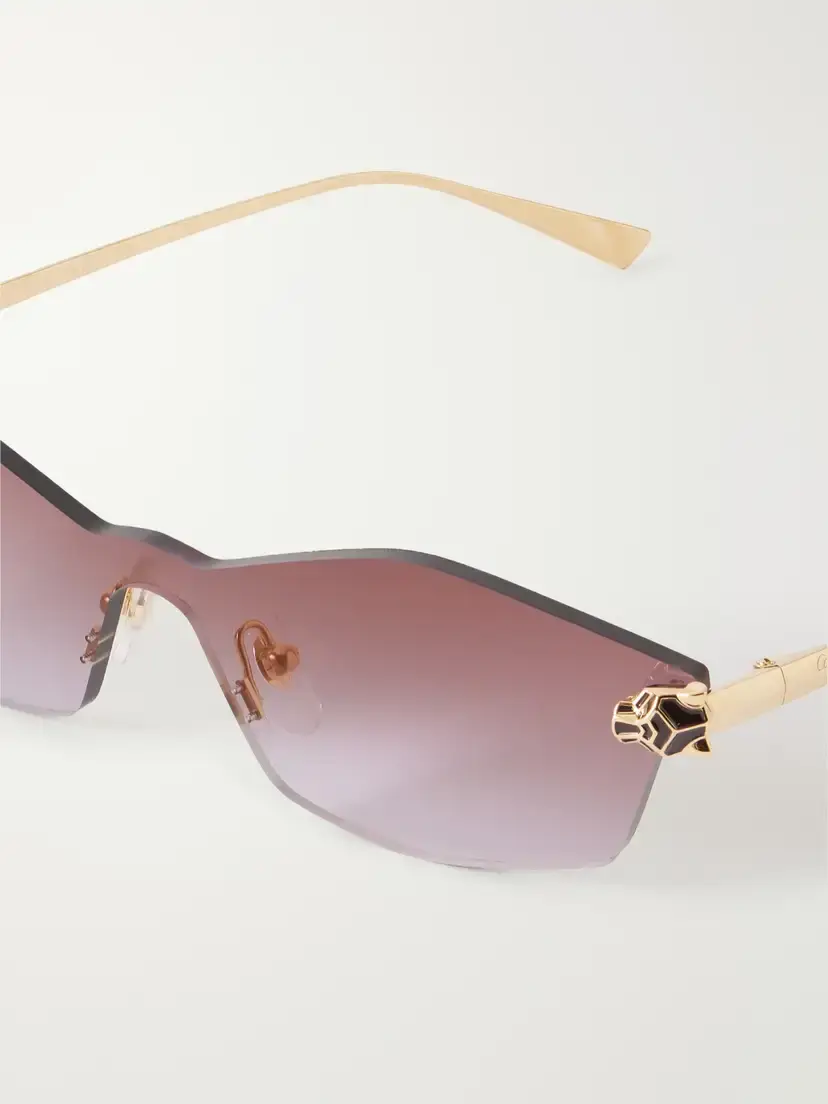 Cartier Eyewear Panthère De Cartier Rimless Gold-tone Metal Sunglasses | Thumbnail 4 Cartier Eyewear Panthère De Cartier Rimless Gold-tone Metal Sunglasses | Thumbnail 4