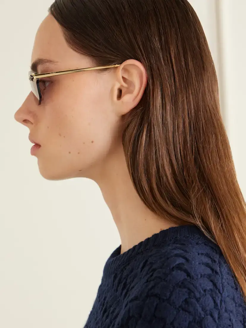 Cartier Eyewear Panthère De Cartier Rimless Gold-tone Metal Sunglasses | Thumbnail 5 Cartier Eyewear Panthère De Cartier Rimless Gold-tone Metal Sunglasses | Thumbnail 5
