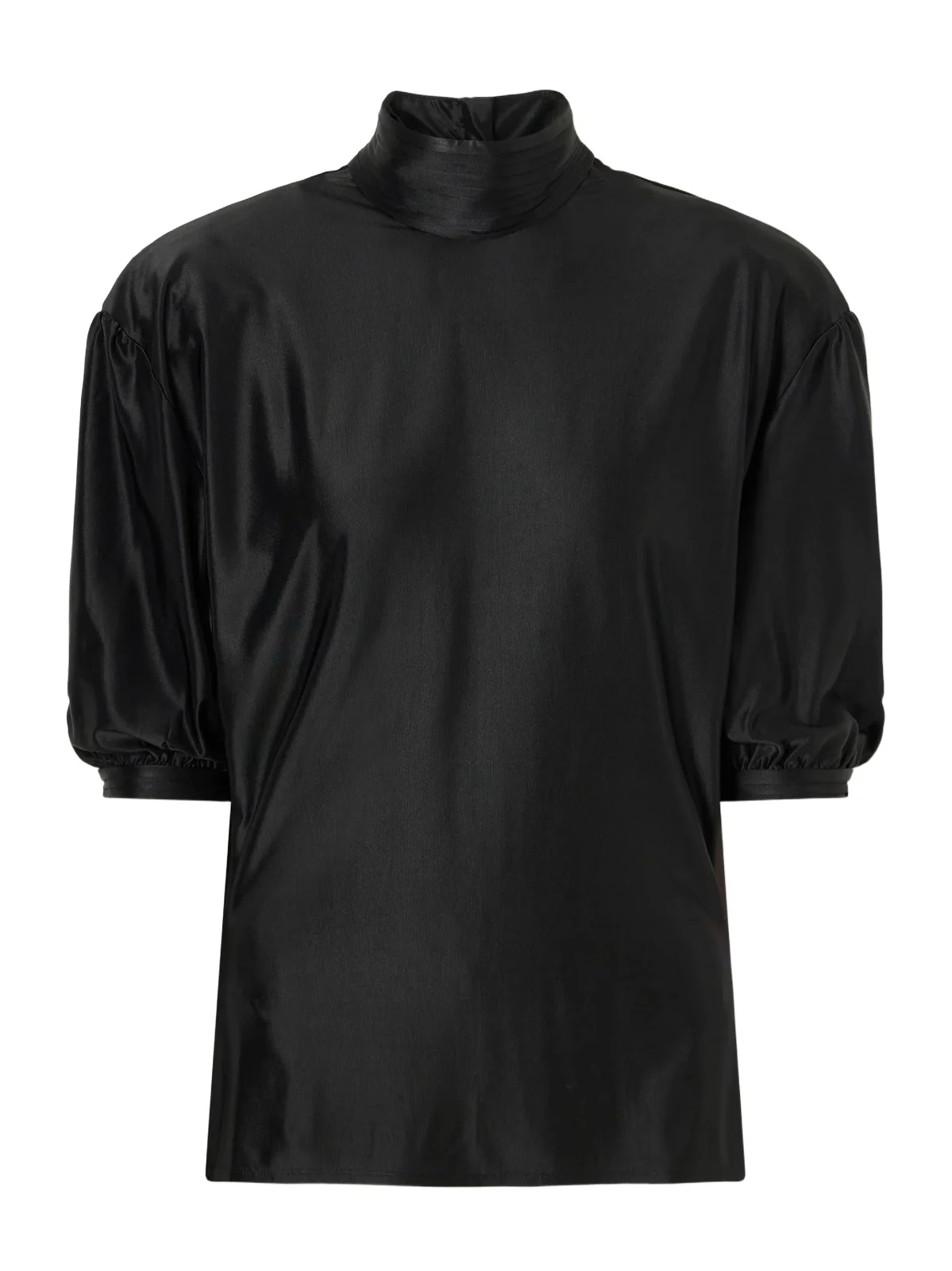Rabanne Stretch-satin Turtleneck Blouse