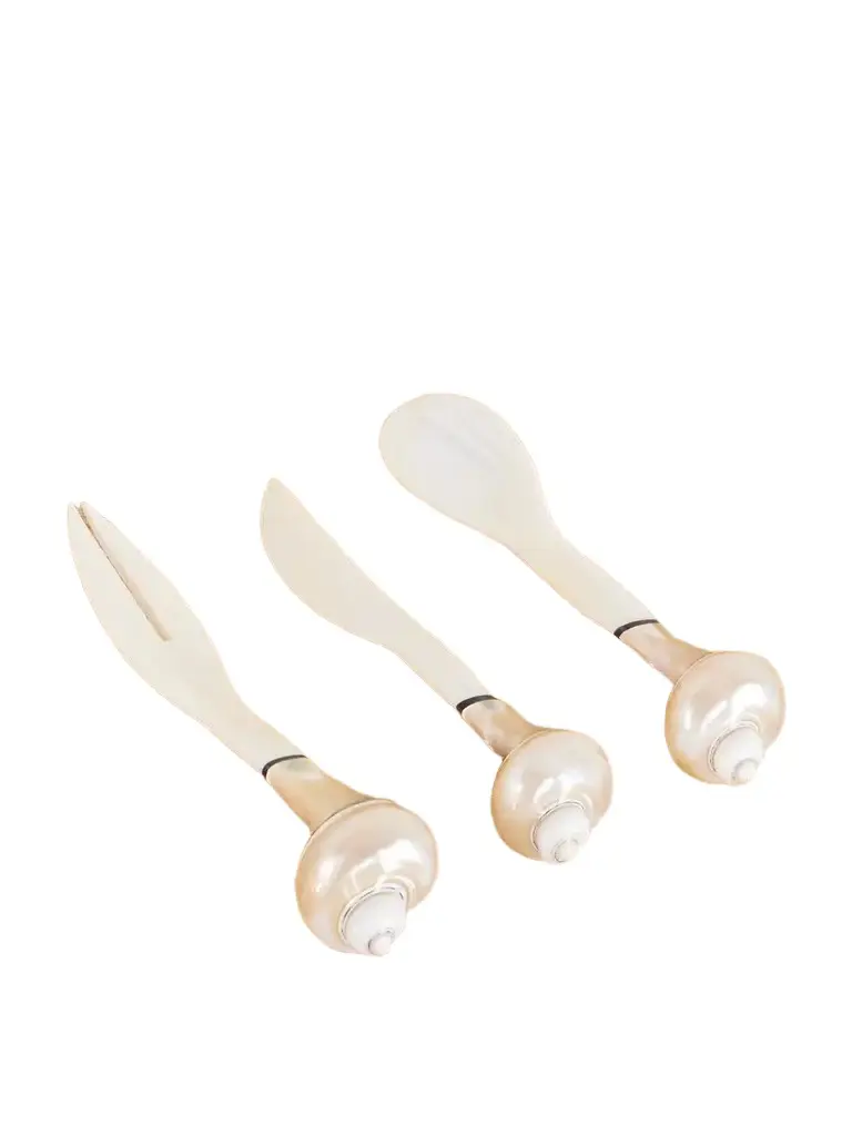 Three-piece Mother-of-pearl Cutlery Set Three-piece Mother-of-pearl Cutlery Set