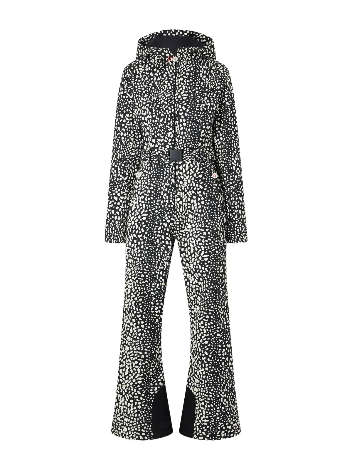 Tignes Hooded Belted Printed Shell Ski Suit