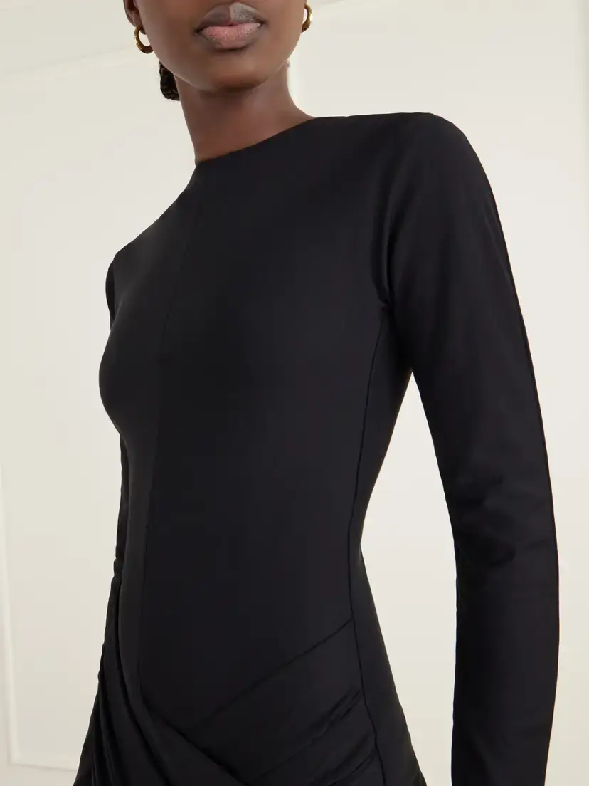 Jacquemus La Mini Robe De Minuit Draped Stretch-jersey Mini Dress | Thumbnail 4 Jacquemus La Mini Robe De Minuit Draped Stretch-jersey Mini Dress | Thumbnail 4