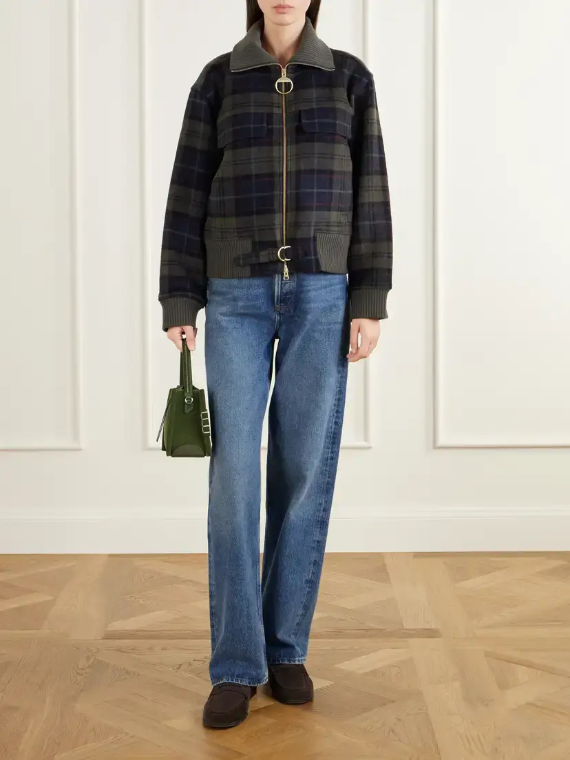 Barbour Ivybridge Checked Rib-trimmed Wool-blend Flannel Jacket | Thumbnail 2