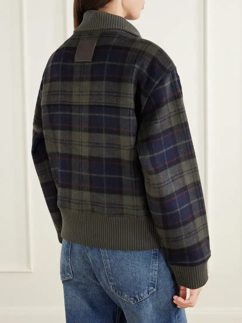 Barbour Ivybridge Checked Rib-trimmed Wool-blend Flannel Jacket | Thumbnail 3