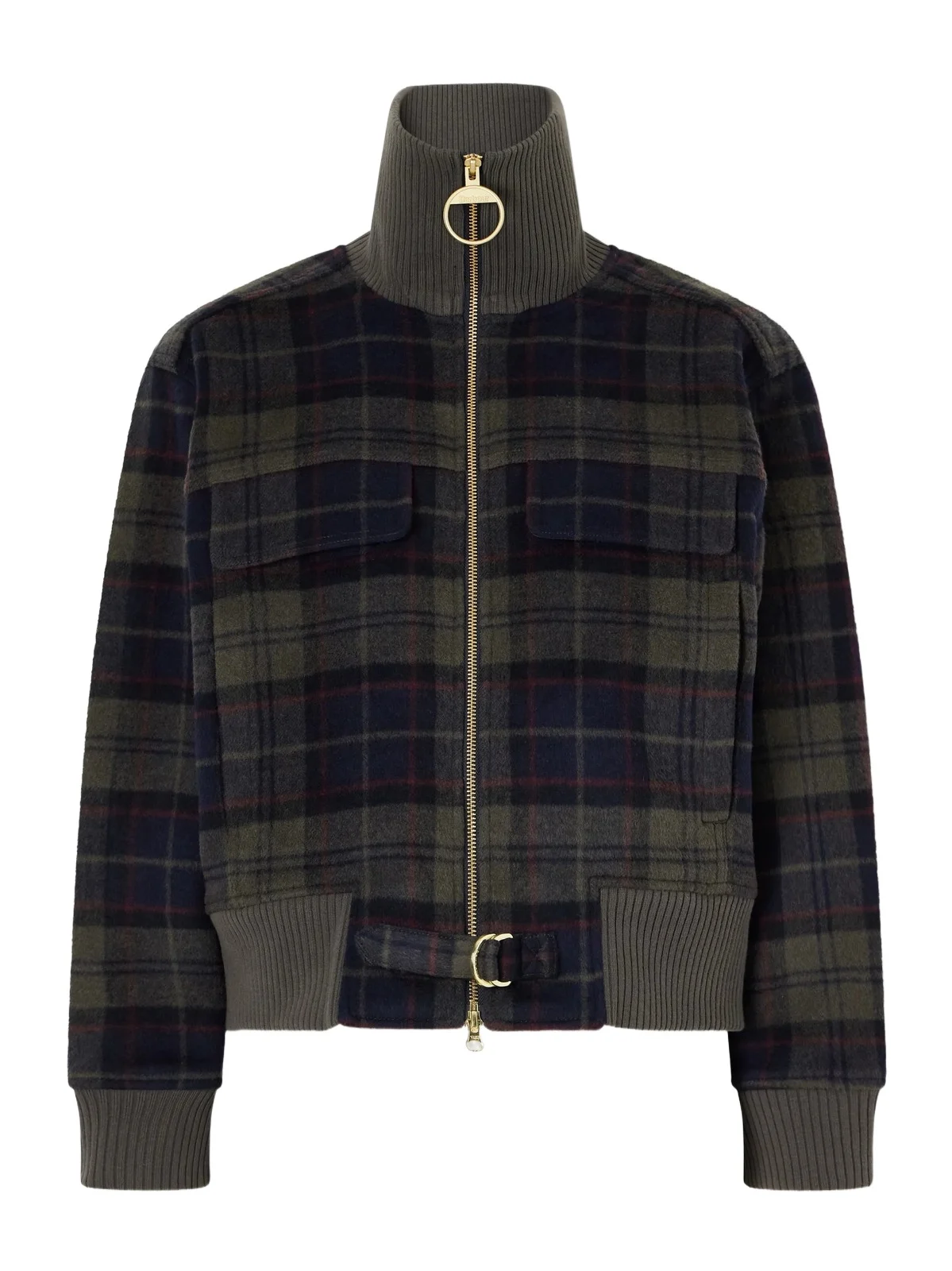 Barbour Ivybridge Checked Rib-trimmed Wool-blend Flannel Jacket