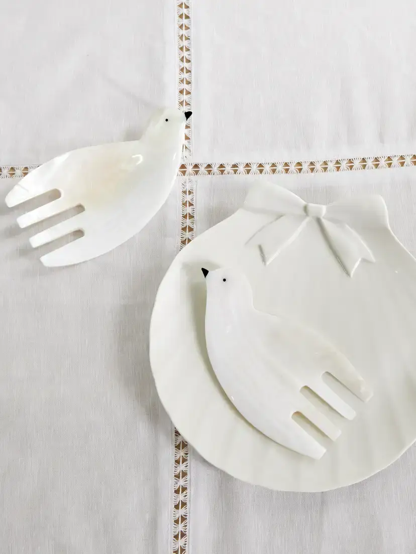 Gohar World Dove Mother-of-pearl Salad Servers | Thumbnail 2 Gohar World Dove Mother-of-pearl Salad Servers | Thumbnail 2