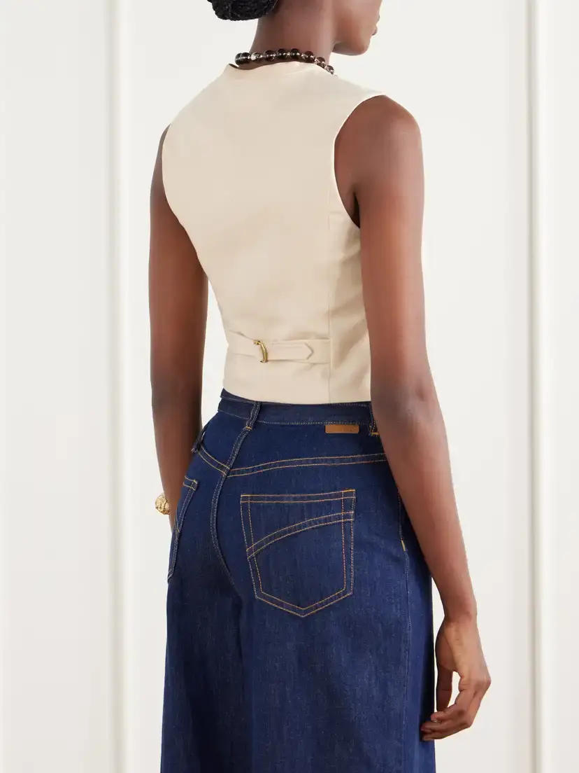 Zimmermann Valiant Satin-trimmed Wool-blend Vest | Thumbnail 3 Zimmermann Valiant Satin-trimmed Wool-blend Vest | Thumbnail 3