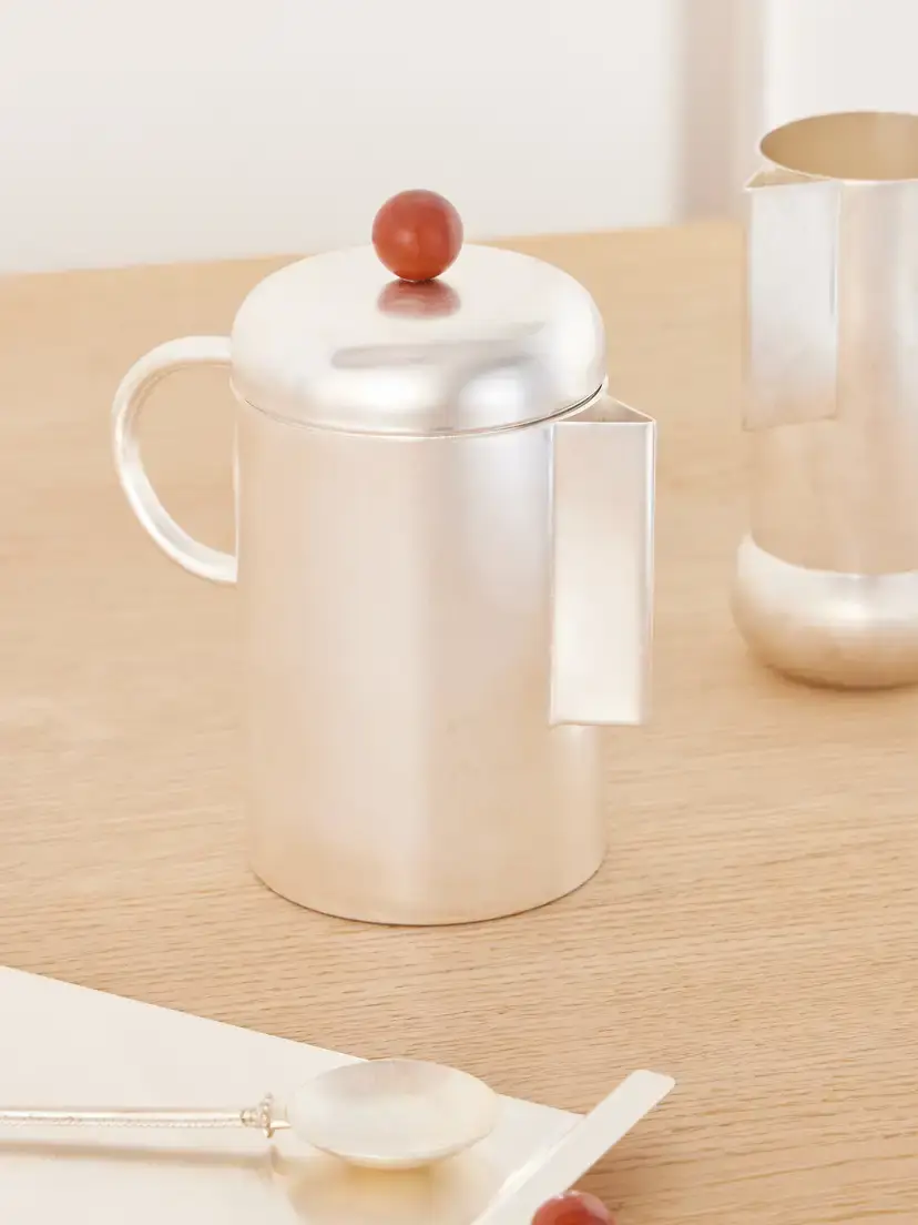 Natalia Criado Simple Silver-plated And Stone Coffee Pot | Thumbnail 2