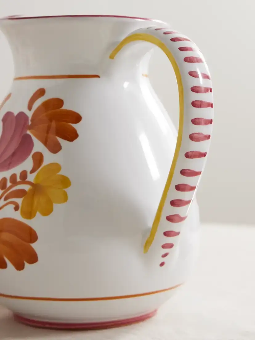 Cabana Blossom Painted Ceramic Jug | Thumbnail 3