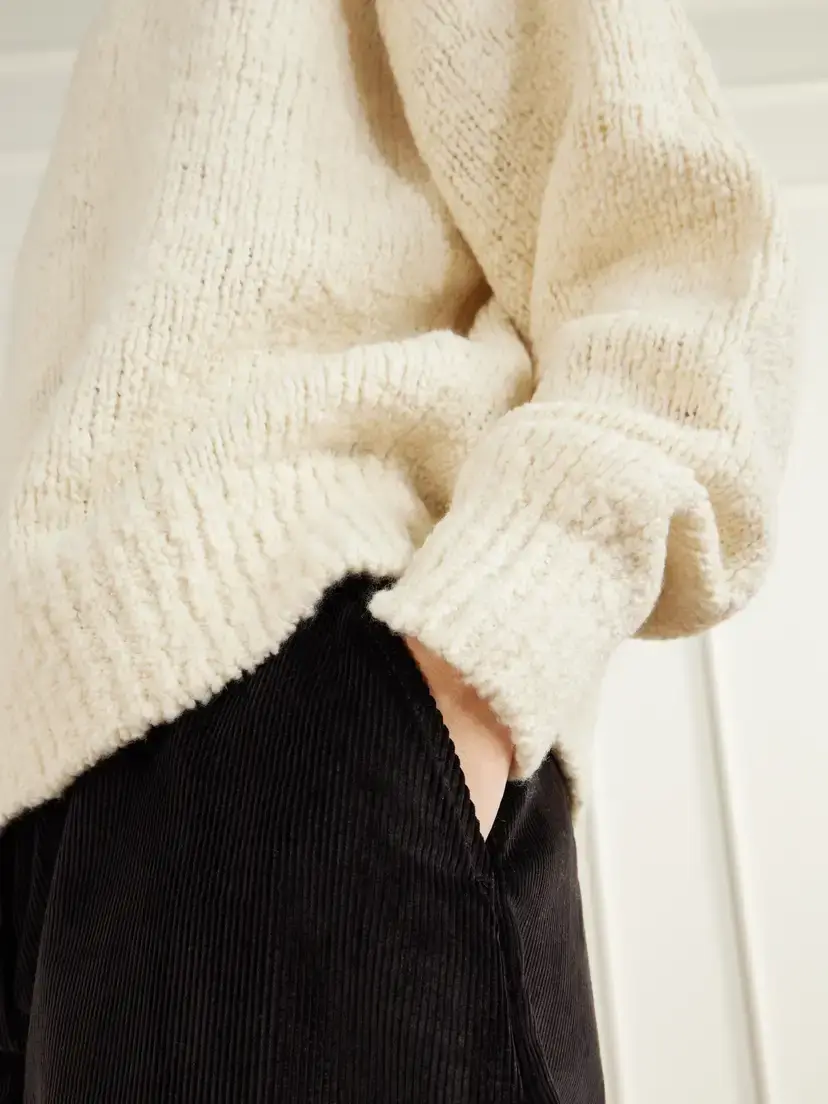 Studio Nicholson Maele Bouclé Merino Wool-blend Sweater | Thumbnail 4 Studio Nicholson Maele Bouclé Merino Wool-blend Sweater | Thumbnail 4