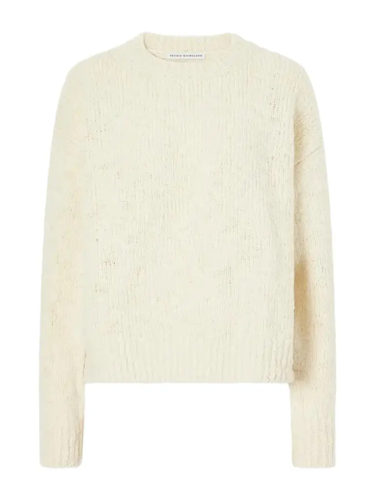Studio Nicholson Maele Bouclé Merino Wool-blend Sweater