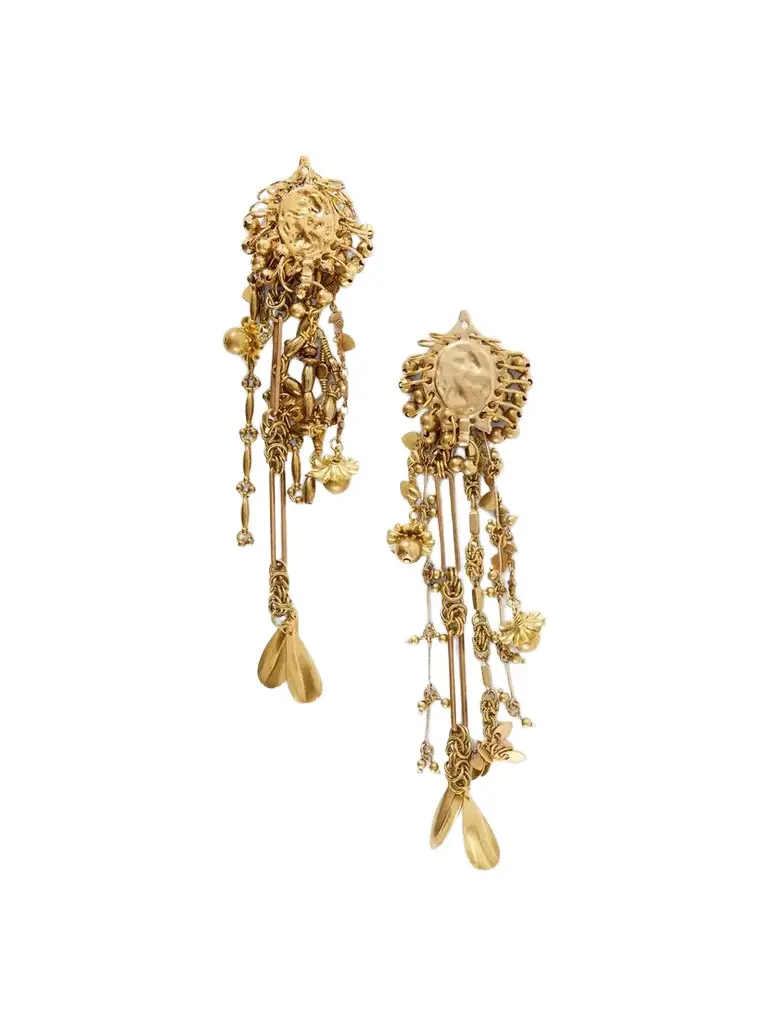 Embellished Gold-tone Earrings