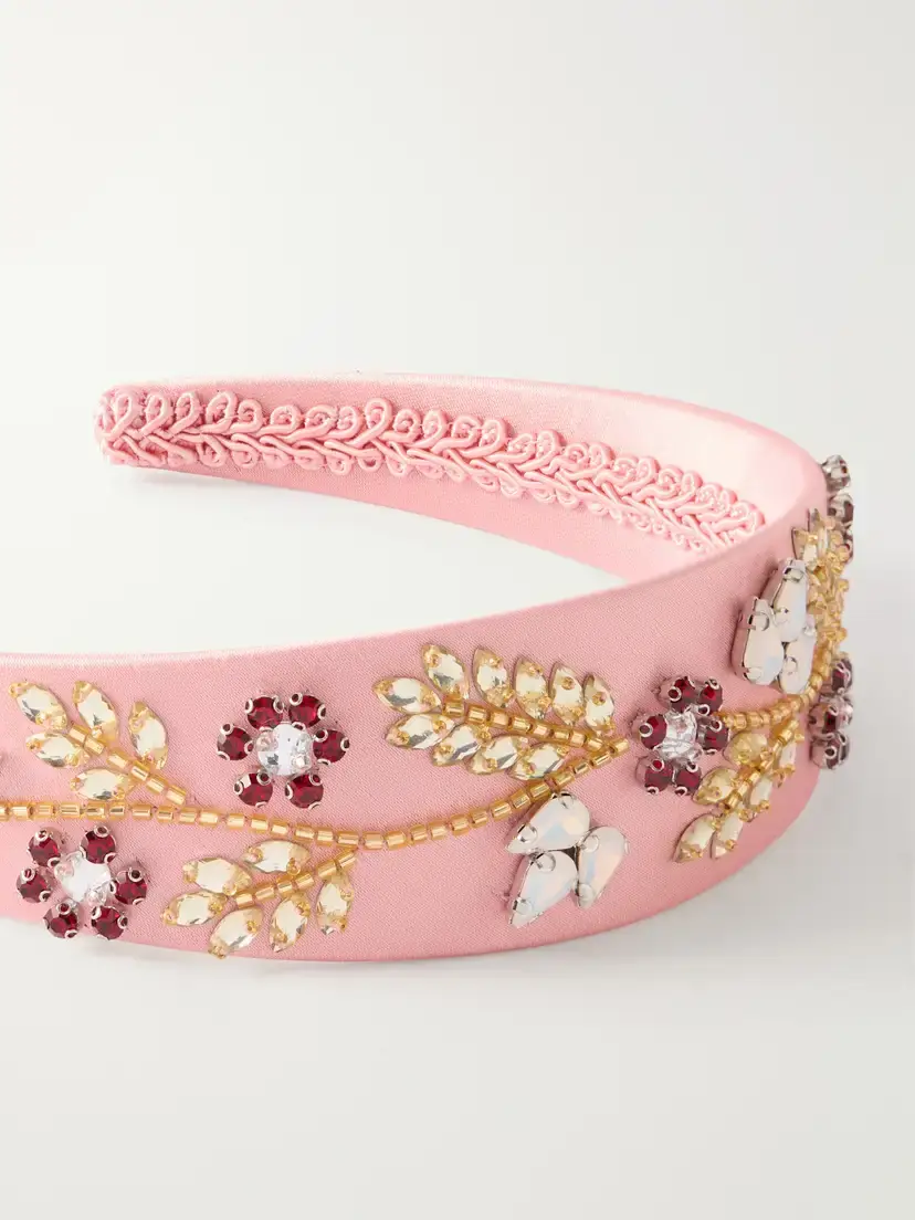 Erdem Embellished Satin Headband | Thumbnail 3