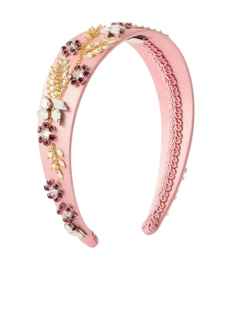 Erdem Embellished Satin Headband