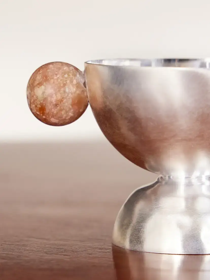 Natalia Criado Silver-plated And Stone Egg Cup | Thumbnail 3 Natalia Criado Silver-plated And Stone Egg Cup | Thumbnail 3