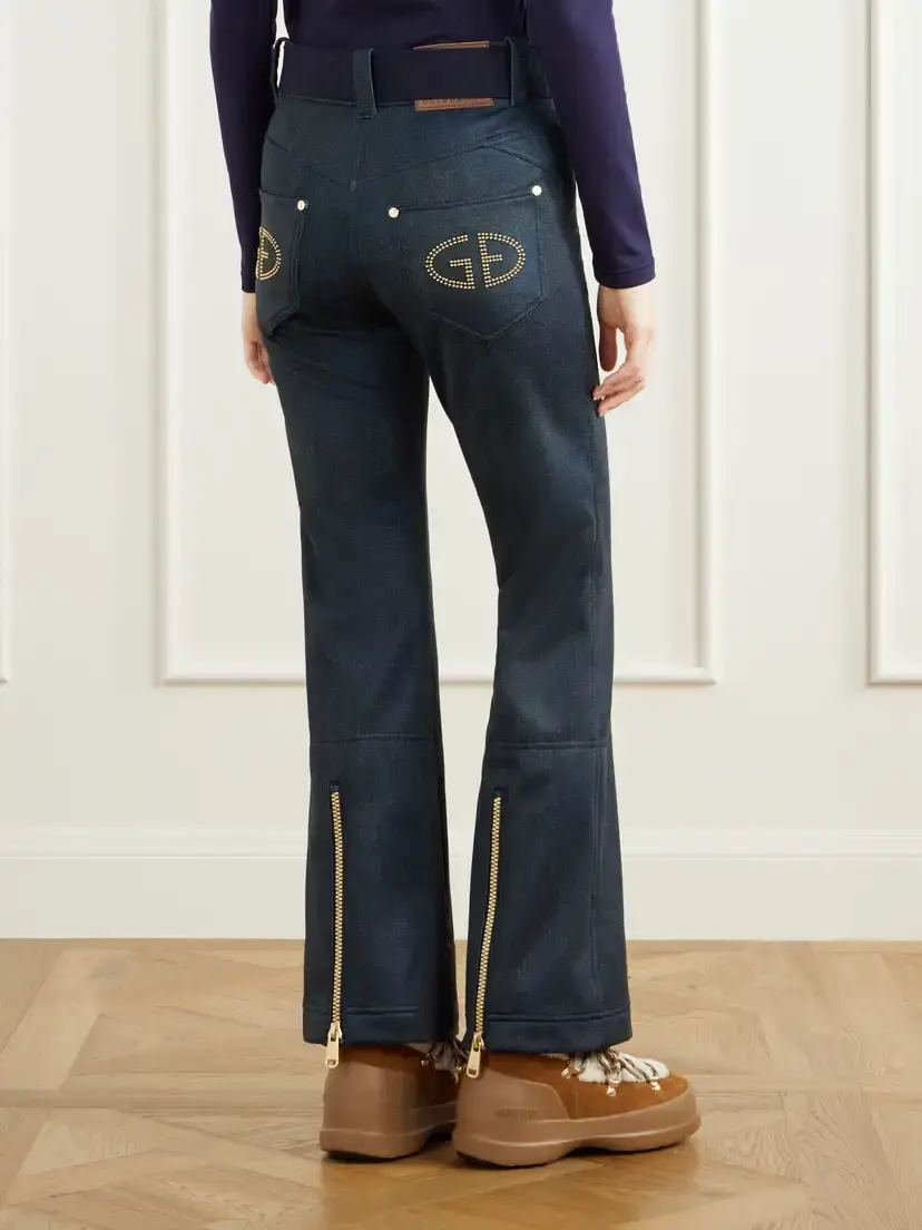 Goldbergh Fuji Denim-effect Belted Bootcut Shell Ski Pants | Thumbnail 4