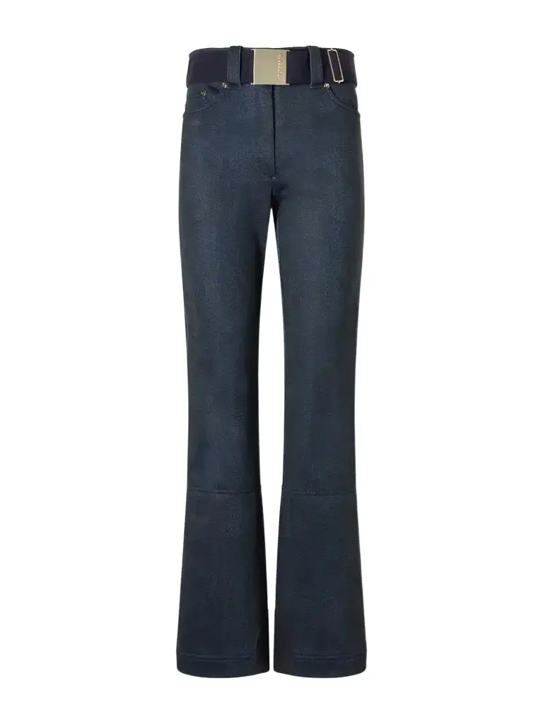 Goldbergh Fuji Denim-effect Belted Bootcut Shell Ski Pants