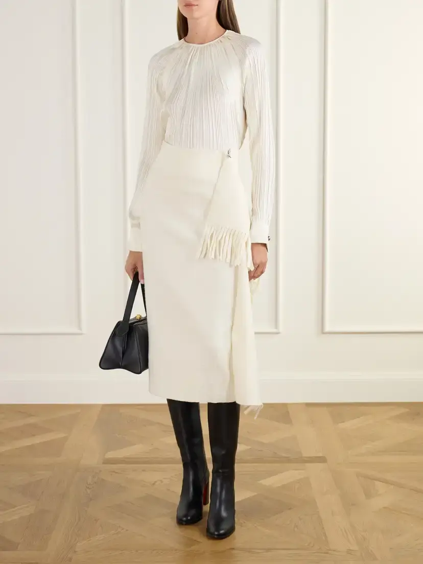 Lanvin Pleated Charmeuse Blouse | Thumbnail 2