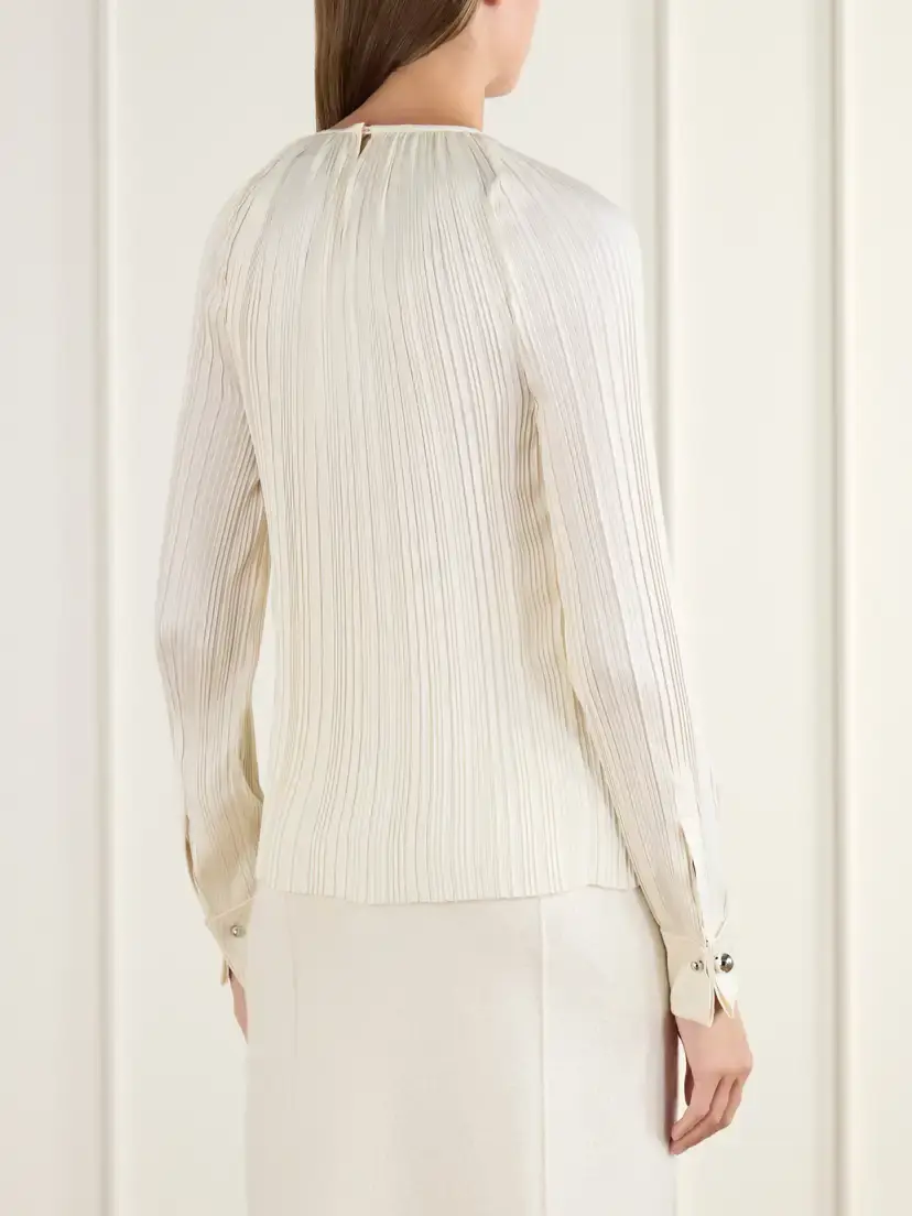 Lanvin Pleated Charmeuse Blouse | Thumbnail 4