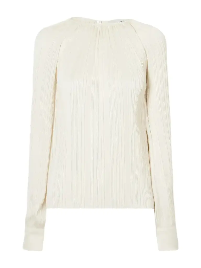 Lanvin Pleated Charmeuse Blouse