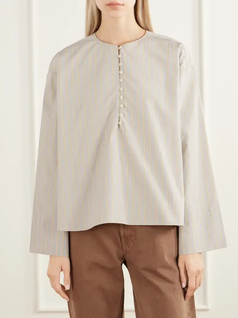 Kallmeyer Marguerite Striped Cotton-poplin Blouse | Thumbnail 3