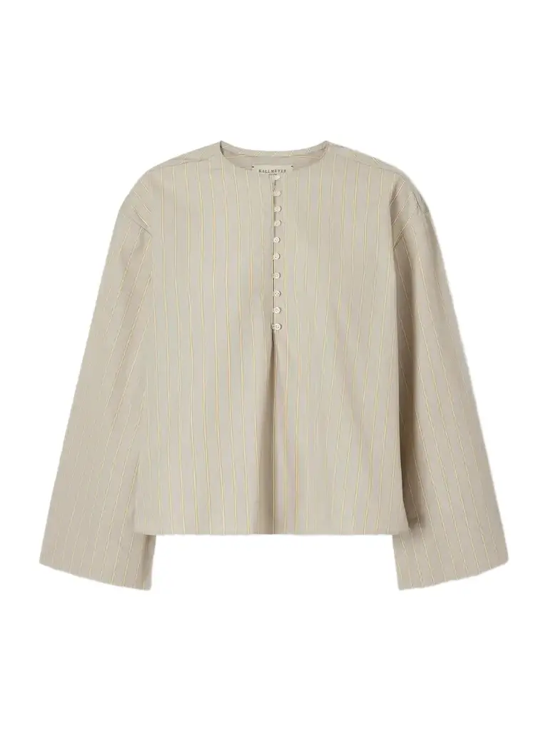 Kallmeyer Marguerite Striped Cotton-poplin Blouse