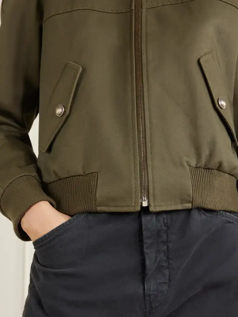 Nili Lotan Victor Corduroy-trimmed Cotton-twill Jacket | Thumbnail 5