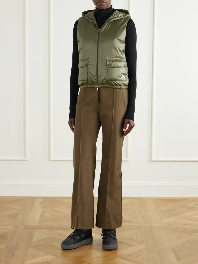 Yves Salomon Suspender Pintucked Shell Flared Ski Pants | Thumbnail 2