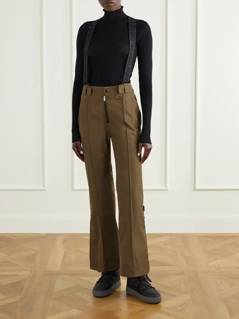 Yves Salomon Suspender Pintucked Shell Flared Ski Pants | Thumbnail 3
