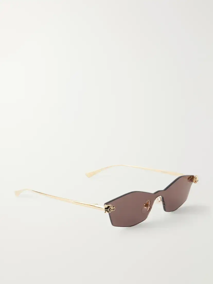 Cartier Eyewear Panthère De Cartier Rimless Gold-tone Metal Sunglasses | Thumbnail 3 Cartier Eyewear Panthère De Cartier Rimless Gold-tone Metal Sunglasses | Thumbnail 3