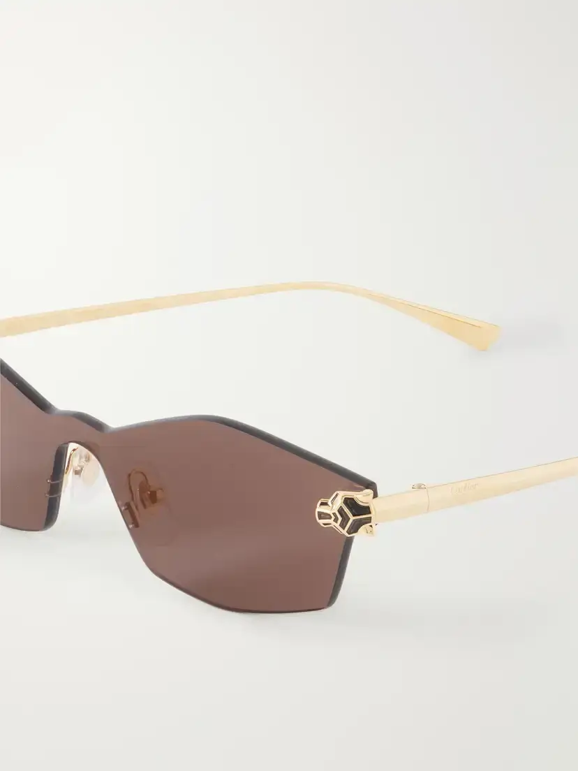 Cartier Eyewear Panthère De Cartier Rimless Gold-tone Metal Sunglasses | Thumbnail 4 Cartier Eyewear Panthère De Cartier Rimless Gold-tone Metal Sunglasses | Thumbnail 4