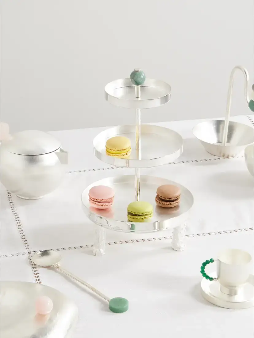 Natalia Criado Silver-plated And Jasper Cake Stand | Thumbnail 2