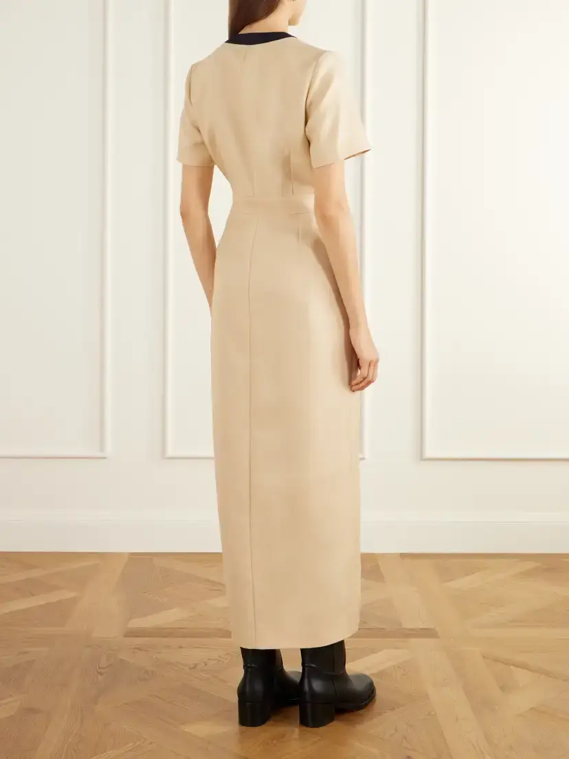 Giuliva Heritage Vera Wool And Mohair-blend Twill Maxi Dress | Thumbnail 3 Giuliva Heritage Vera Wool And Mohair-blend Twill Maxi Dress | Thumbnail 3