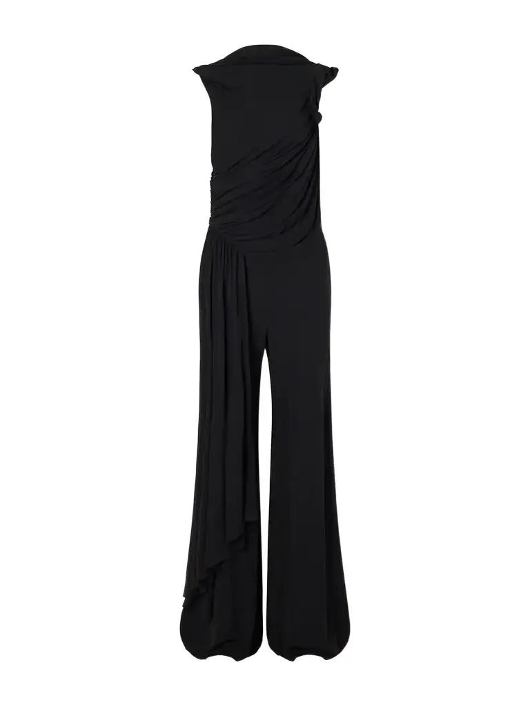 Lanvin Draped Crepe Jumpsuit