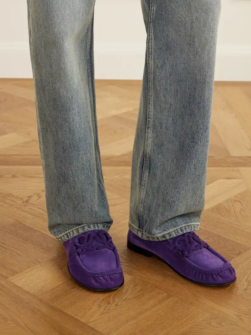 Loewe Double L Suede Loafers | Thumbnail 2