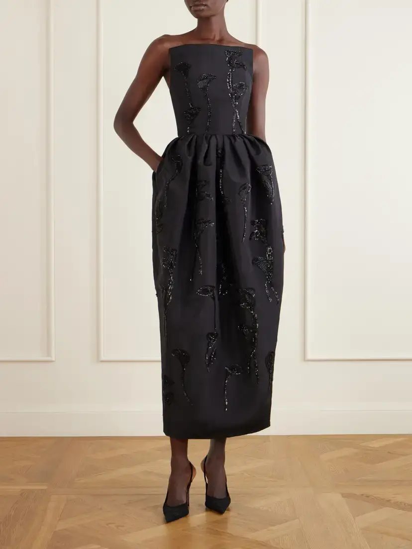 Carolina Herrera Embellished Strapless Silk-faille Gown | Thumbnail 2