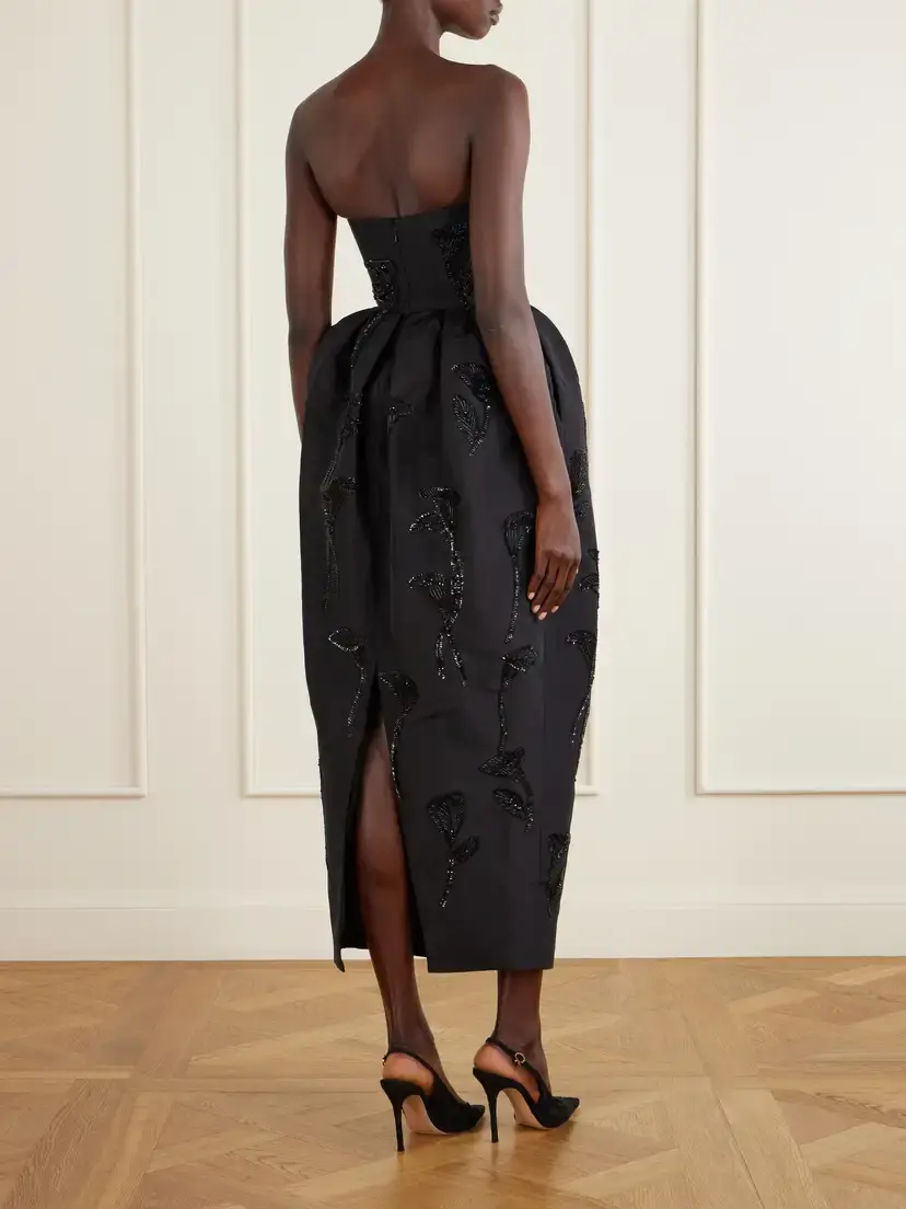 Carolina Herrera Embellished Strapless Silk-faille Gown | Thumbnail 3