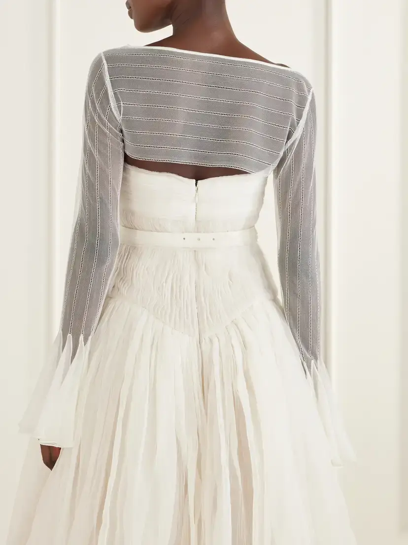 Danielle Frankel Lulu Tulle-chiffon Bolero | Thumbnail 3 Danielle Frankel Lulu Tulle-chiffon Bolero | Thumbnail 3