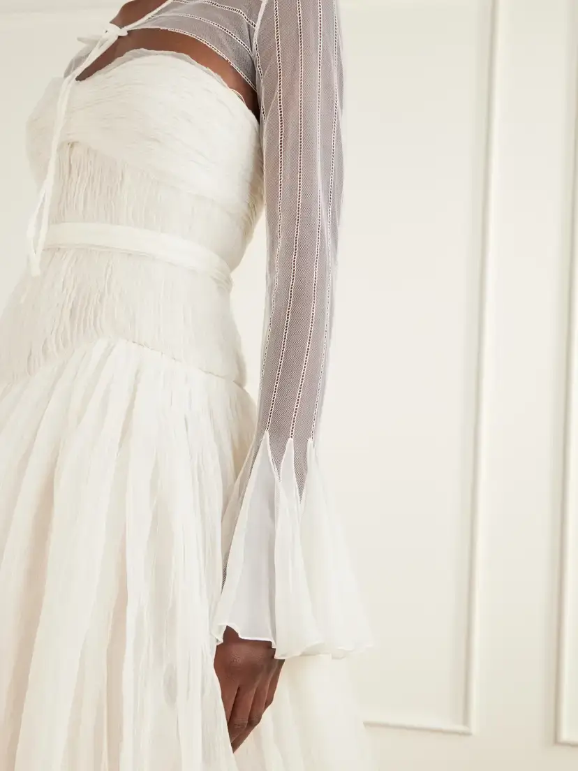 Danielle Frankel Lulu Tulle-chiffon Bolero | Thumbnail 4 Danielle Frankel Lulu Tulle-chiffon Bolero | Thumbnail 4