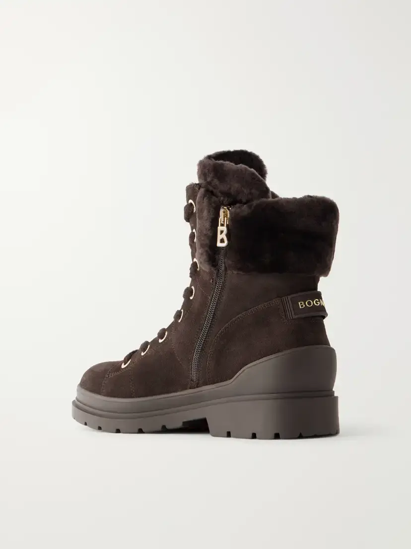 Bogner St. Moritz Shearling-trimmed Suede Ankle Boots | Thumbnail 3 Bogner St. Moritz Shearling-trimmed Suede Ankle Boots | Thumbnail 3