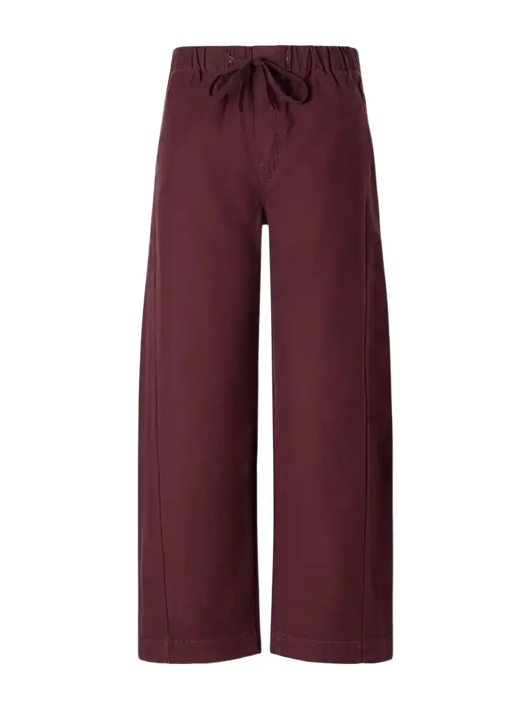 Mother The Drawn Full Pipe Flood Cotton-twill Wide-leg Pants