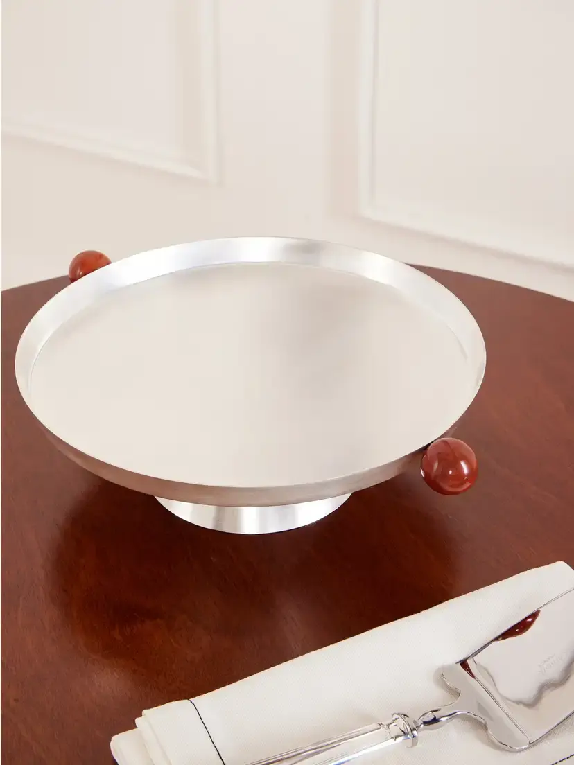 Natalia Criado Silver-plated And Stone Cake Stand | Thumbnail 2