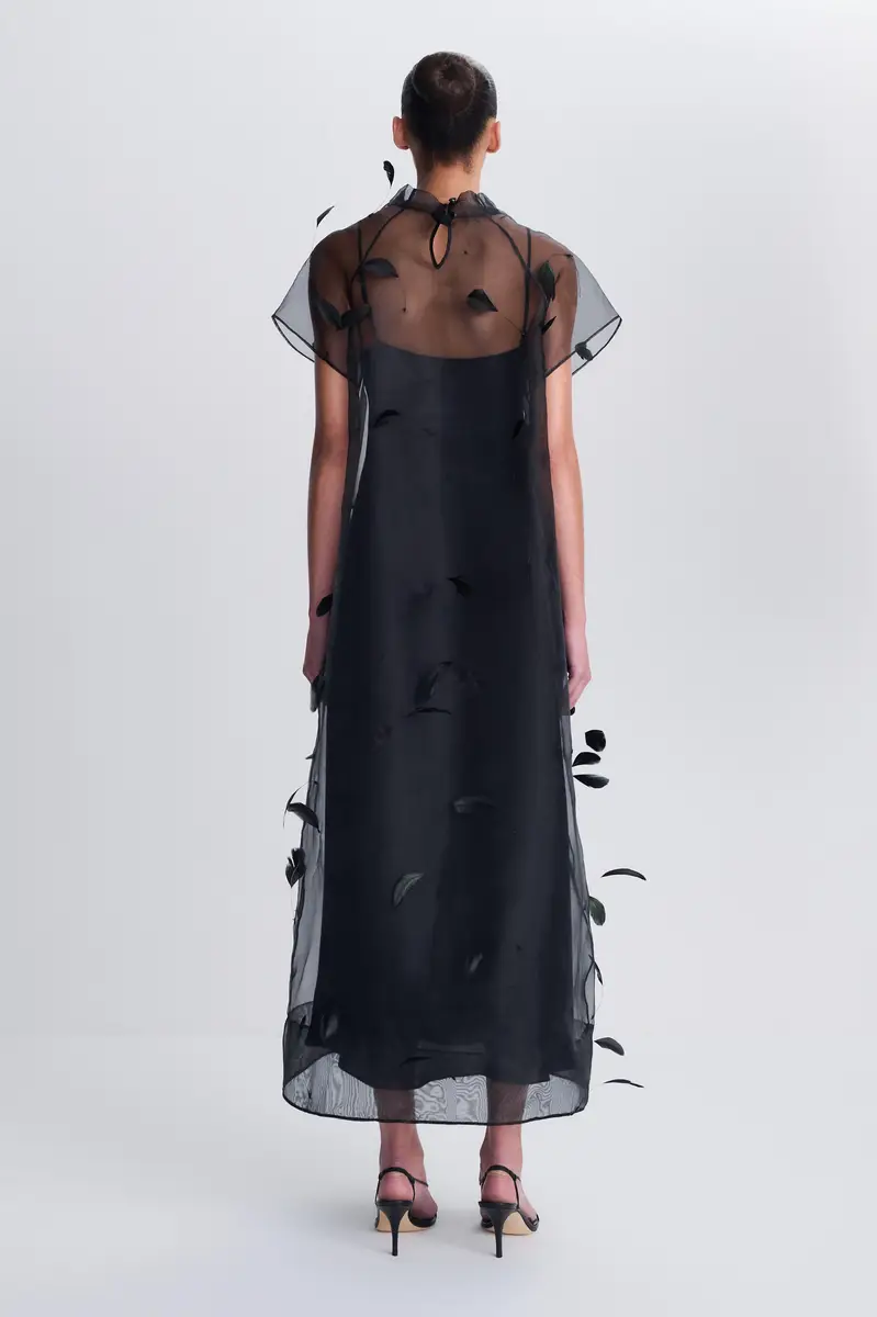Simkhai Pauline Organza Feather Midi Dress | Thumbnail 5 Simkhai Pauline Organza Feather Midi Dress | Thumbnail 5