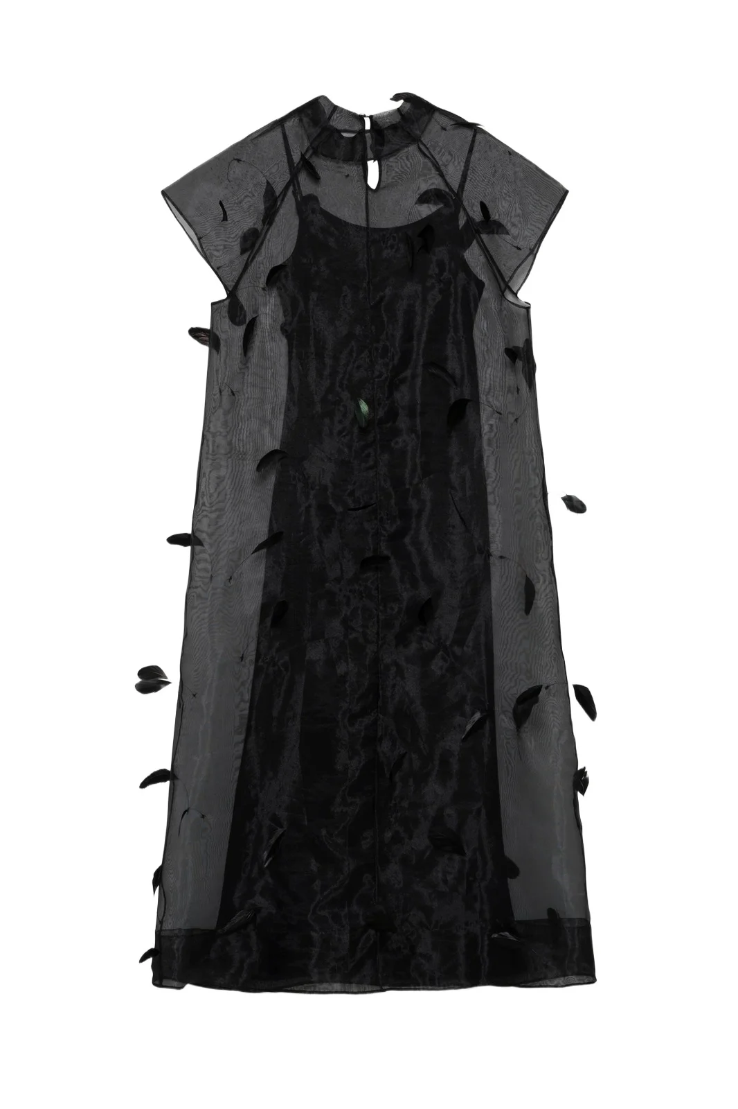 Pauline Organza Feather Midi Dress Pauline Organza Feather Midi Dress