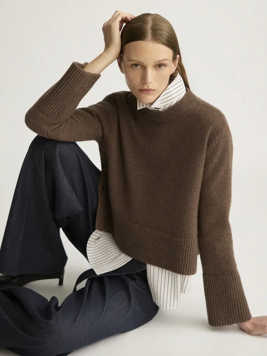 ARLO MOTT Bethune Chunky Wool-Cashmere Crewneck Sweater | Thumbnail 3