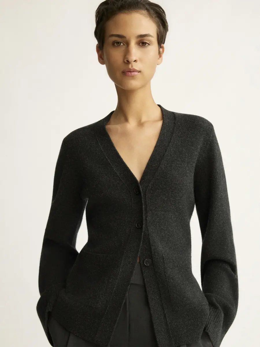 ARLO MOTT Bleeker Shaped Wool-Cashmere Cardigan | Thumbnail 3