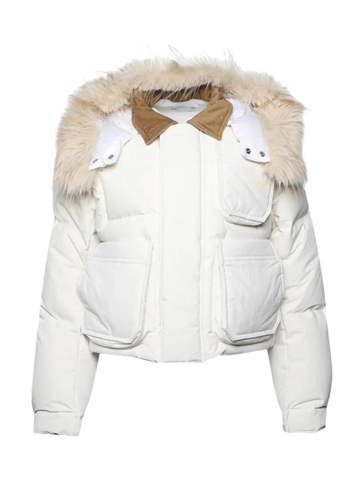 Sacai Faux Fur Collar Puffer Blouson