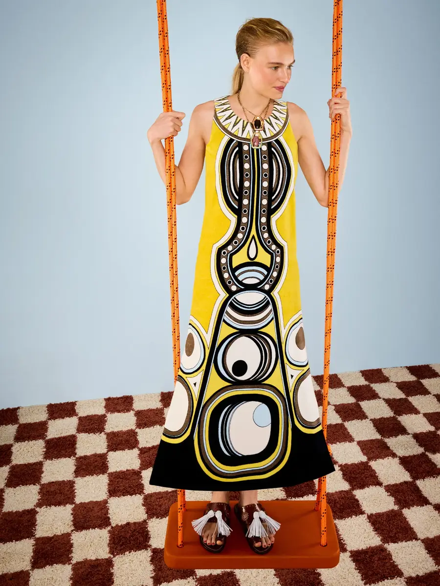 La DoubleJ Totem Cotton Terry Midi Dress | Thumbnail 3 La DoubleJ Totem Cotton Terry Midi Dress | Thumbnail 3