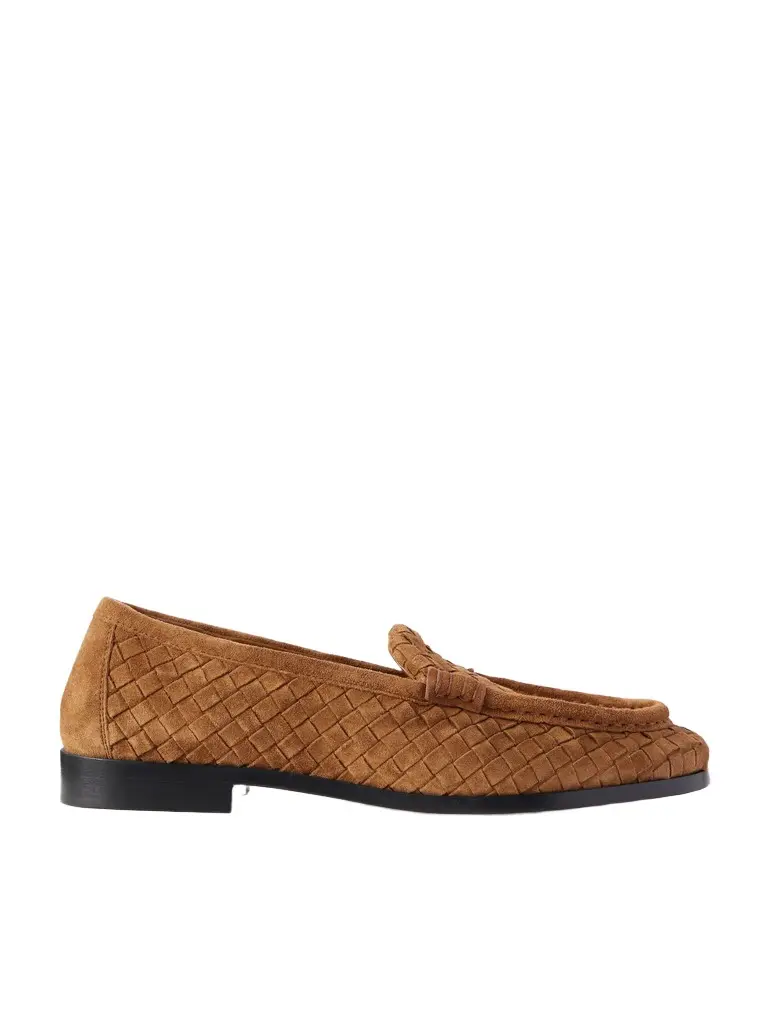 Intrecciato suede loafers Intrecciato suede loafers